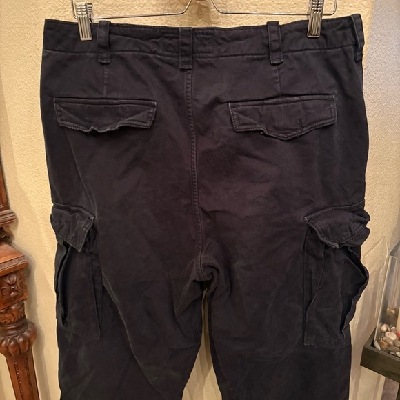 ABERCROMBIE & FITCH Men Black Baggy Cargo Pants Size 34/32 - Picture 5 of 7